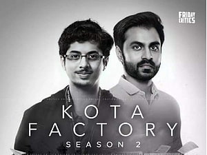 Kota Factory Season 2 Black and White Portrait of Two Young Men with Glasses and Beard HD wallpaper