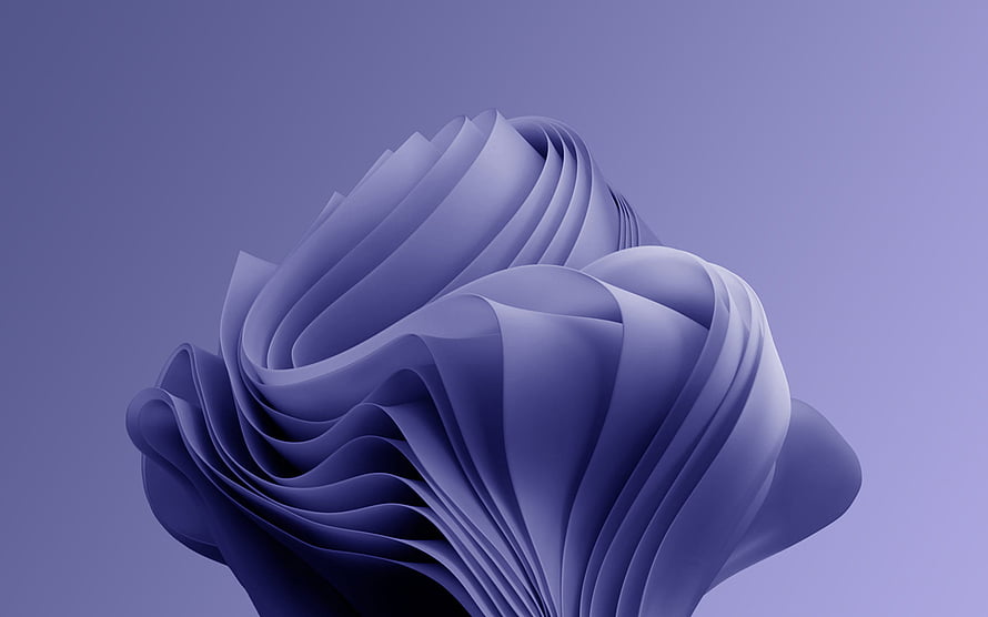 Windows 11 Purple Abstract Flowing Ribbon 3D Minimalist Desktop Background HD wallpaper