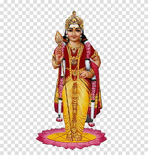Lord Ayyappa Hindu Deity Standing On Lotus With Sacred Staff And Golden Crown HD phone wallpaper