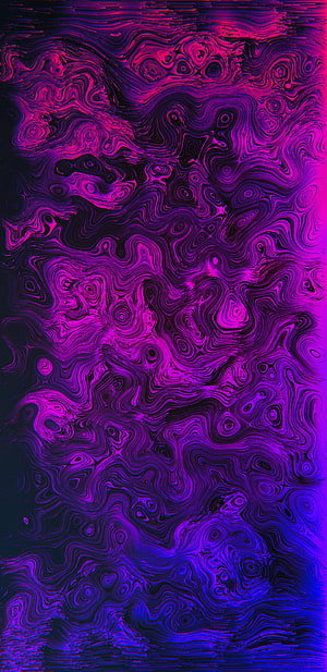 Vibrant Neon Purple and Blue Abstract Liquid Swirl Pattern HD phone wallpaper
