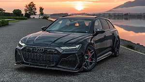 Black Audi RS6 Avant Performance Wagon at Sunset Lake, ABT Audi RS6 Avant Johann Abt Signature Edition Arrives With 790 HP, audi rs6 abt HD wallpaper