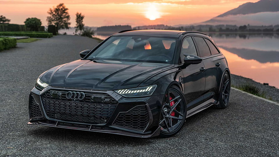 Black Audi RS6 Avant Performance Wagon at Sunset Lake, ABT Audi RS6 Avant Johann Abt Signature Edition Arrives With 790 HP, audi rs6 abt HD wallpaper