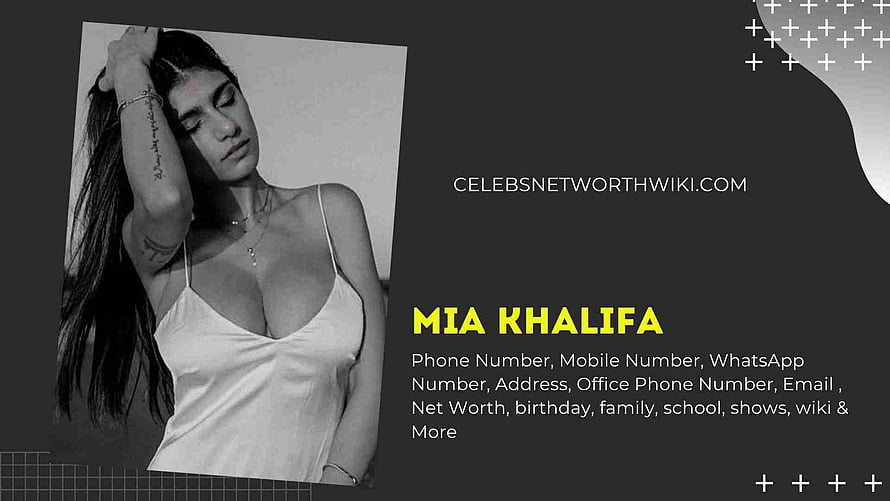 Mia Khalifa Black And White Portrait In White Camisole Top HD wallpaper