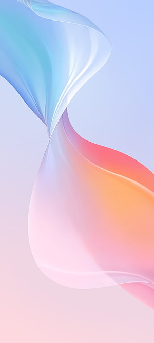 Pastel Gradient Abstract Flowing Ribbons on Soft Lavender Background HD phone wallpaper