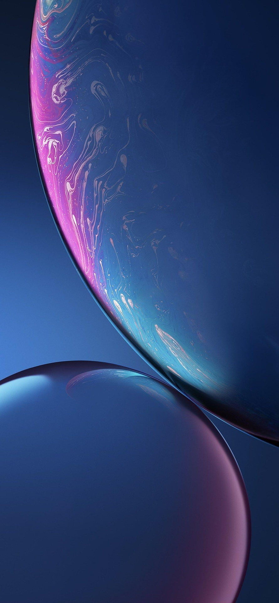 Abstract Blue and Pink Swirling Spheres Wallpaper HD phone wallpaper