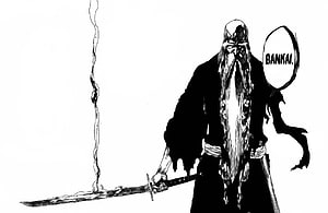 Genryūsai Shigekuni Yamamoto Bankai Scene from Bleach Manga HD wallpaper