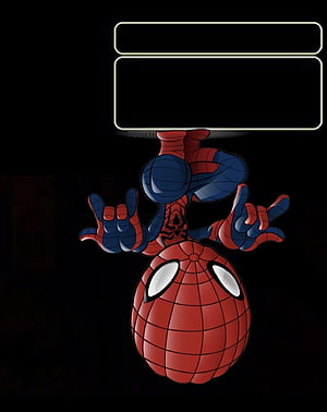 Spider-Man Hanging Upside Down With Rock On Hand Gestures Desktop Wallpaper, Spiderman Apple Watch Face, spider man face HD phone wallpaper