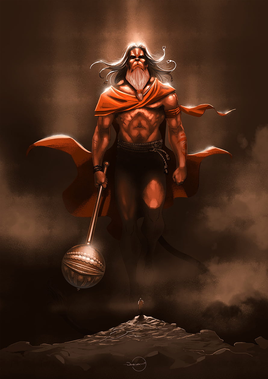 Shiva the Destroyer Giant Mythological God Digital Art Wallpaper HD phone wallpaper