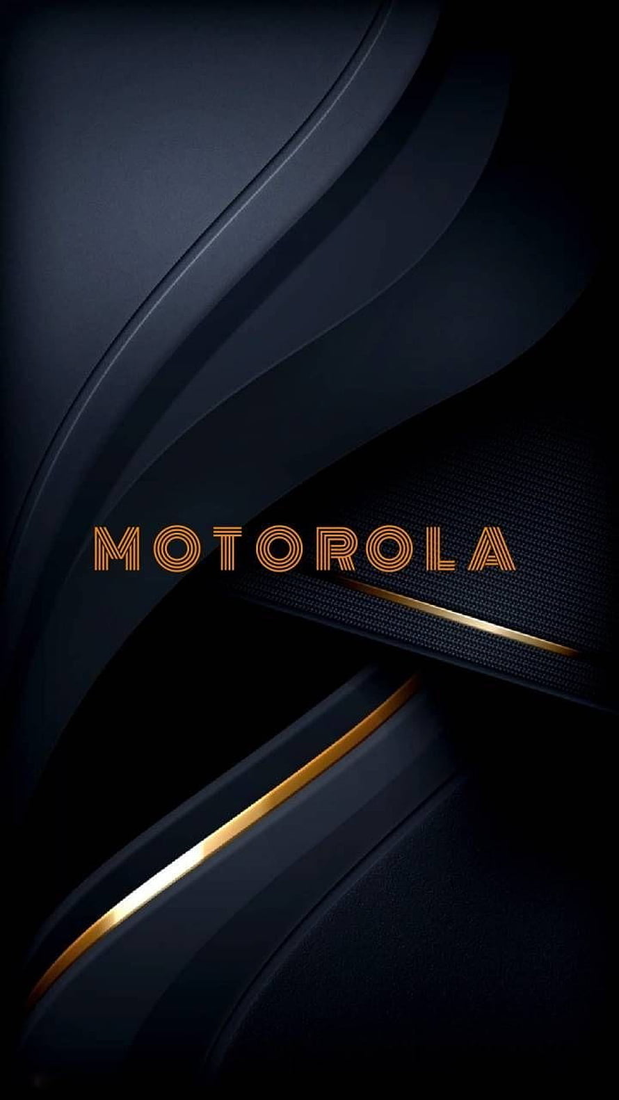 Motorola Premium Dark Abstract Wallpaper with Gold Accents and Sleek Curves HD phone wallpaper