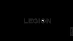 Lenovo Legion Gaming Logo Wallpaper - Minimalist Black Background HD wallpaper