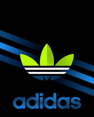 Adidas Originals Trefoil Logo Wallpaper With Blue Stripes HD phone wallpaper