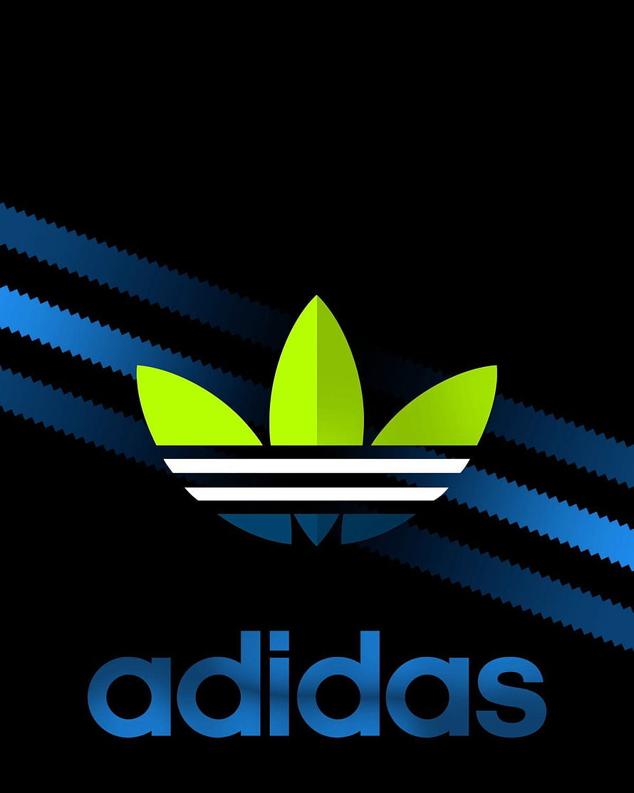 Adidas Originals Trefoil Logo Wallpaper With Blue Stripes HD phone wallpaper
