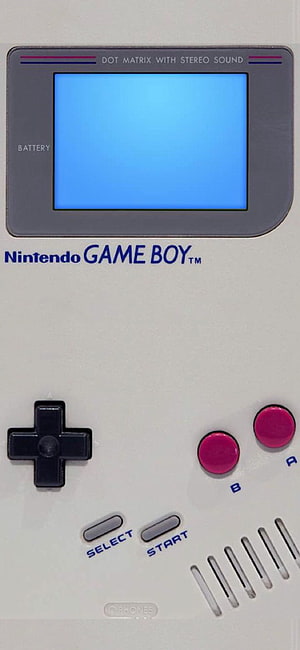 Classic Nintendo Game Boy Console with Blue Screen and Pink Buttons HD phone wallpaper