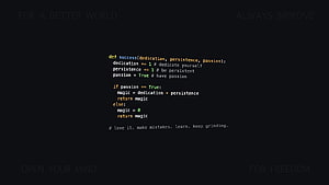 Python Code Snippet Defining Success With Dedication And Passion HD wallpaper