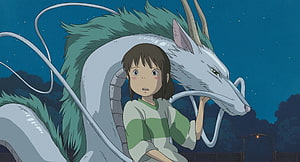 Spirited Away Chihiro Riding Haku Dragon Anime Wallpaper HD wallpaper