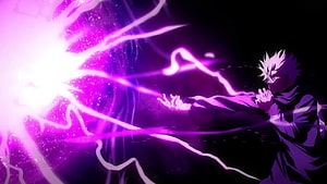 Satoru Gojo Unleashing Hollow Purple Technique in Jujutsu Kaisen Anime HD wallpaper