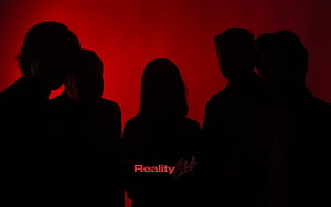 Reality Club Silhouettes Against Dramatic Red Backdrop HD wallpaper