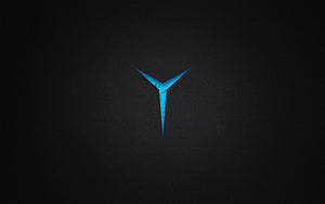 Blue Y Symbol on Dark Textured Background HD wallpaper