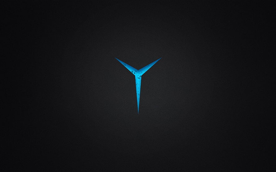 Blue Y Symbol on Dark Textured Background HD wallpaper