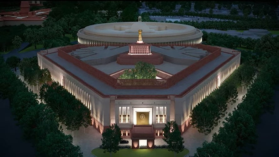 Aerial Night View of the Akshardham Temple in New Delhi, India HD wallpaper