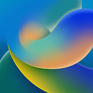 iOS 16 Default Wallpaper with Smooth Gradient Waves and Soft Color Transitions HD phone wallpaper