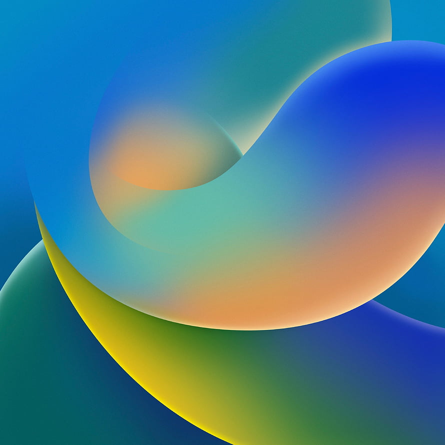 iOS 16 Default Wallpaper with Smooth Gradient Waves and Soft Color Transitions HD phone wallpaper