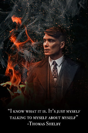 Thomas Shelby Peaky Blinders Portrait With Fire And Sparks HD phone wallpaper