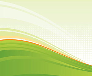 Abstract Green Wavy Vector Background with Orange Accent and Dot Pattern HD wallpaper