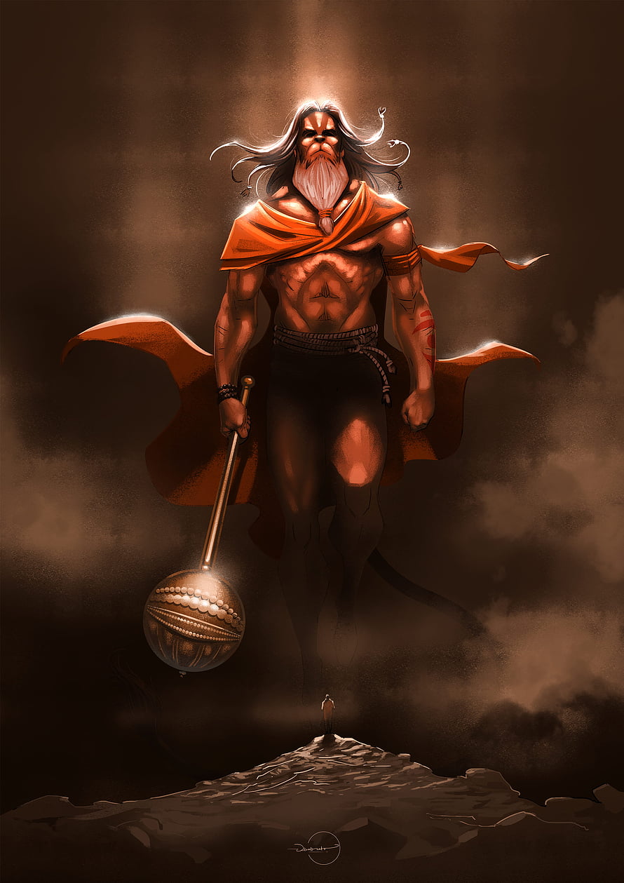 Mighty Shiva with Trishul and Rudraksha Mala Standing Above Mortal HD phone wallpaper