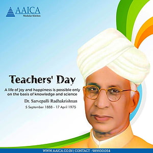 Sarvepalli Radhakrishnan Teachers Day Greeting Card with Indian Flag Colors HD phone wallpaper
