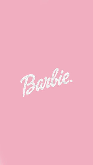 Barbie Glitter Script on Soft Pink Background HD phone wallpaper
