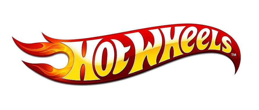 Hot Wheels Flame Logo on White Background HD wallpaper