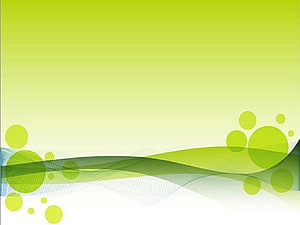 Abstract Green Gradient Background With Flowing Waves And Circular Bubbles HD wallpaper