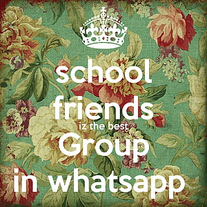 Vintage Floral Crown Design for School Friends WhatsApp Group Profile Picture HD phone wallpaper