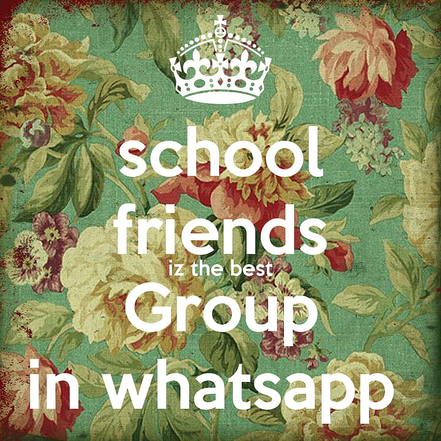 Vintage Floral Crown Design for School Friends WhatsApp Group Profile Picture HD phone wallpaper