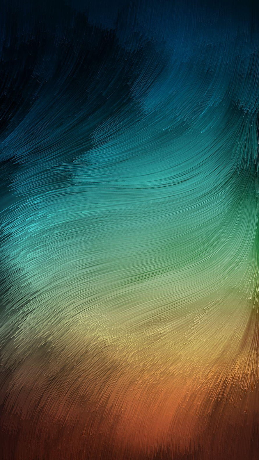 Abstract Gradient Wave Wallpaper With Blue Green And Orange Brush Strokes HD phone wallpaper