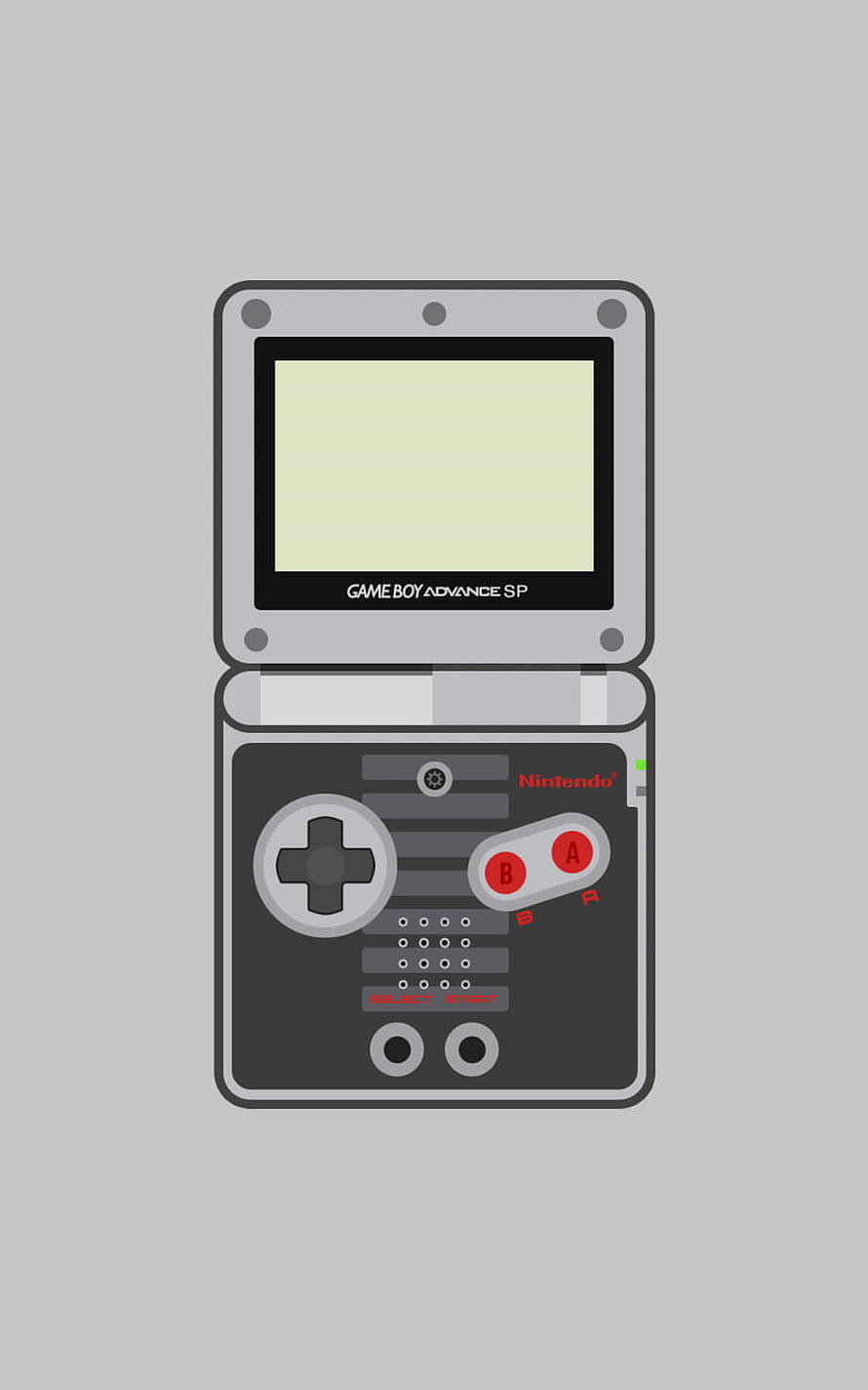 Nintendo Game Boy Advance SP Vector Illustration HD phone wallpaper
