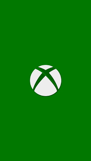 Minimalist Xbox Sphere Logo on Solid Green Background HD phone wallpaper