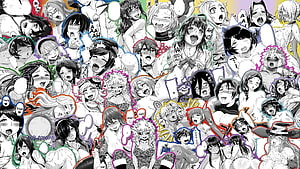 Anime Girls Collage Wallpaper HD wallpaper