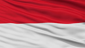 Waving Indonesia Flag Wallpaper - Red and White Horizontal Stripes HD wallpaper