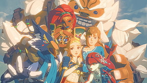 The Champions of Hyrule from The Legend of Zelda Breath of the Wild HD wallpaper