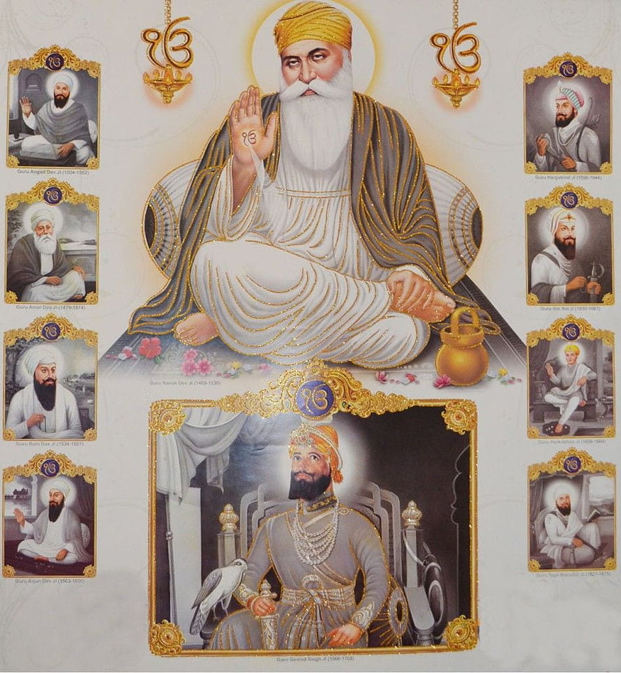 Sikh Gurus Portraits and Guru Nanak Dev Ji Religious Illustration HD phone wallpaper