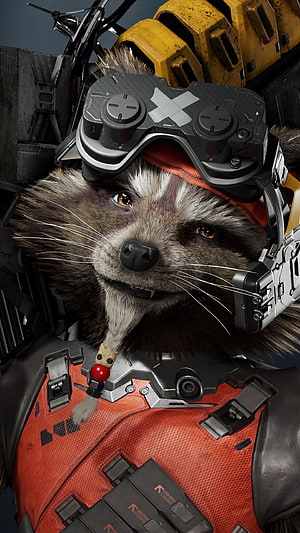 Rocket Raccoon in Tactical Gear from Marvel's Guardians of the Galaxy HD phone wallpaper
