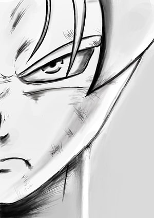 Goku Ultra Instinct Black and White Anime Face Sketch HD phone wallpaper