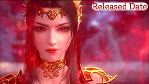 Queen Medusa 3D Animated Character Portrait with Golden Crown and Red Fantasy Background HD wallpaper