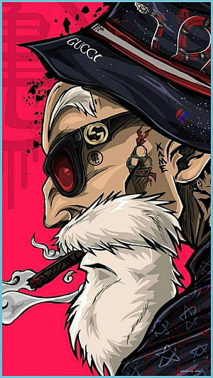 Gucci Gangster Anime Character Profile With Red Goggles And Fur Collar HD phone wallpaper