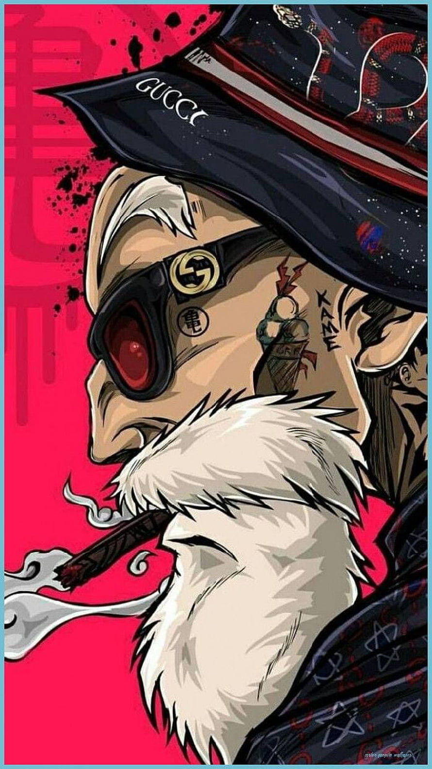 Gucci Gangster Anime Character Profile With Red Goggles And Fur Collar HD phone wallpaper