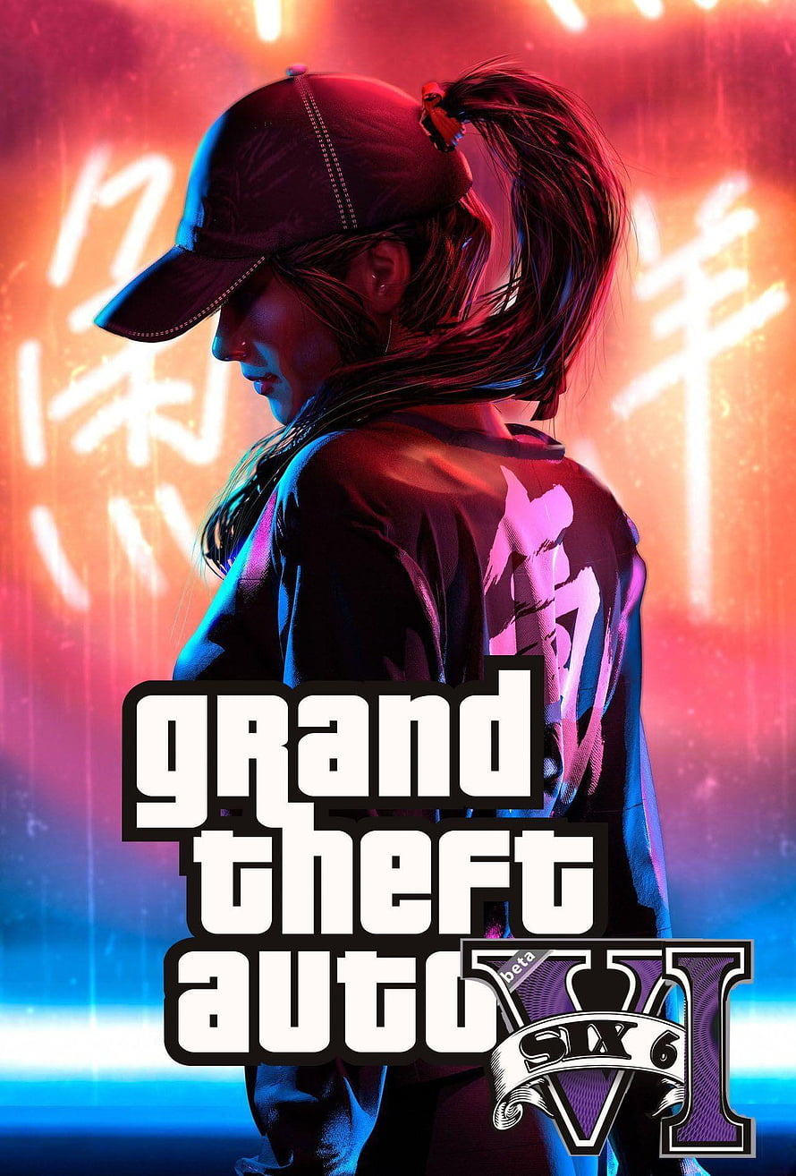 Grand Theft Auto VI Lucia Character Artwork Neon City Background HD phone wallpaper