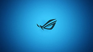 Asus Republic of Gamers Logo on Blue Gradient Background HD wallpaper