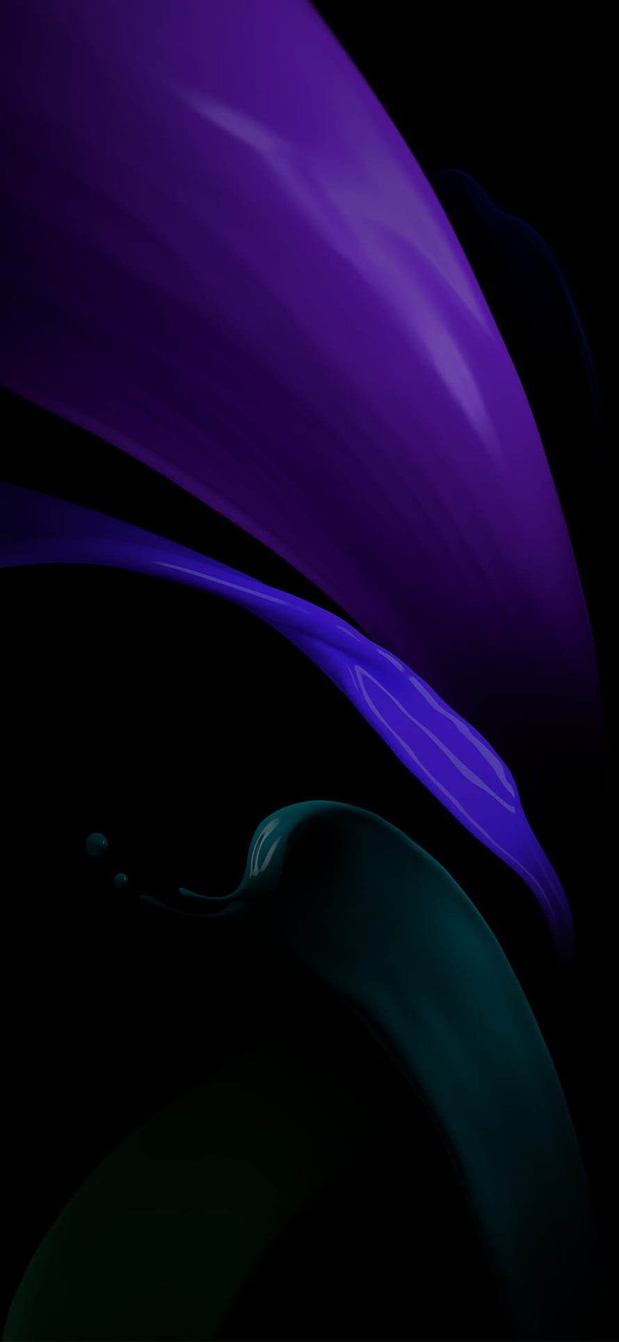 Samsung Galaxy A32 Stock Abstract Purple and Teal Liquid Splash Wallpaper HD phone wallpaper